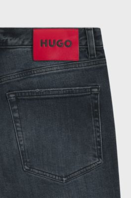 Extra-slim-fit jeans in dark-blue stretch denim, Dark Blue