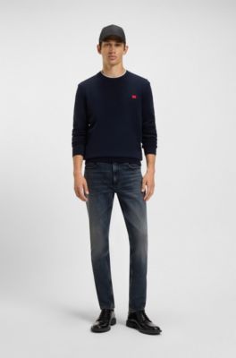 Jeans extra slim fit in denim elasticizzato blu scuro, Blu scuro