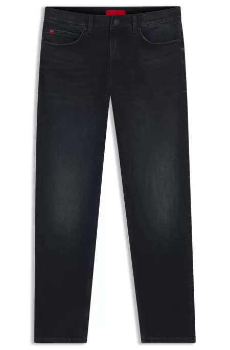 Slim-fit jeans in dark-blue stretch denim