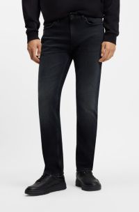 Jean Slim en denim stretch bleu foncé, Bleu foncé