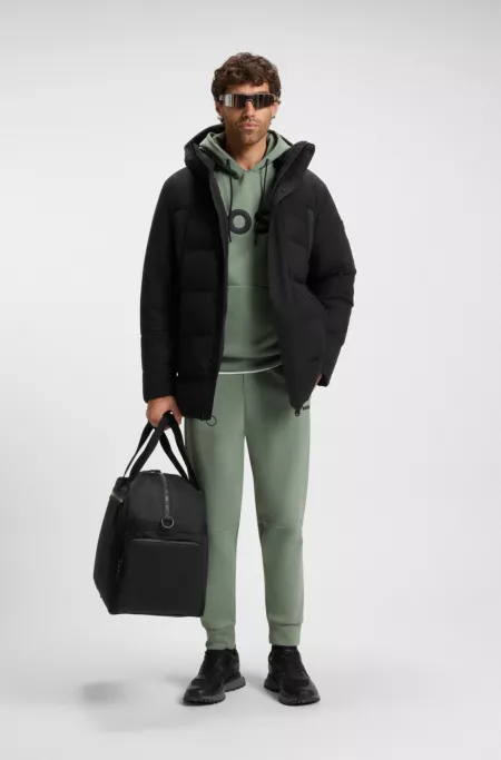 Water-repellent parka jacket with down filling