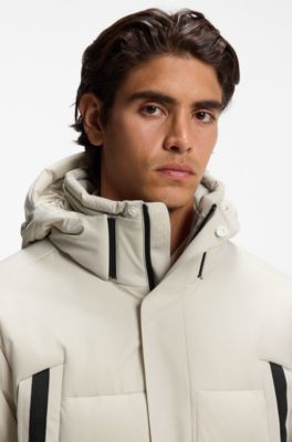 Parka idrorepellente con imbottitura di piume, Colore neutro