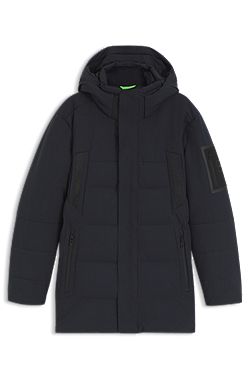 Water-repellent parka jacket with down filling