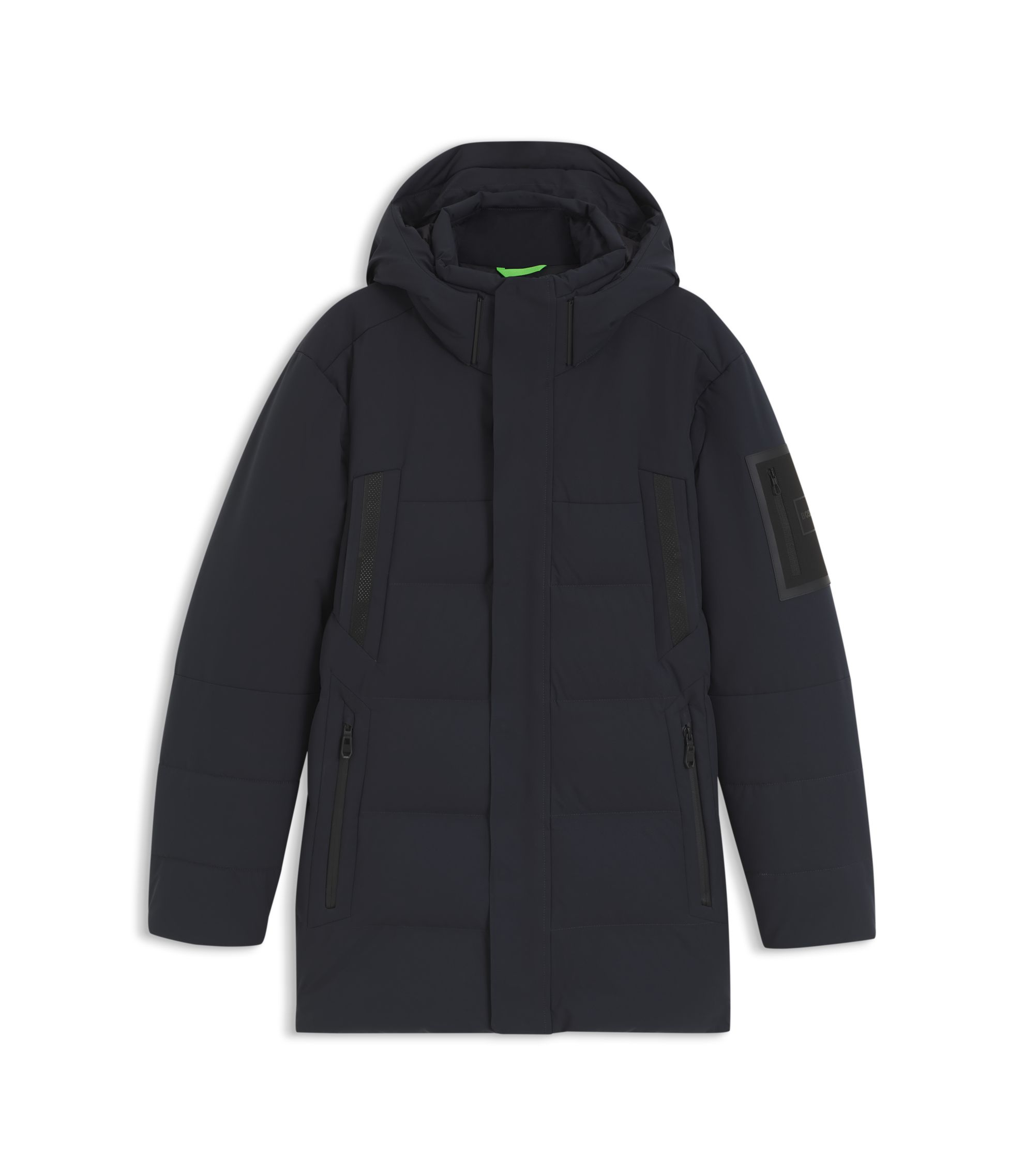 BOSS - Water-repellent parka jacket with down filling - Dark Blue