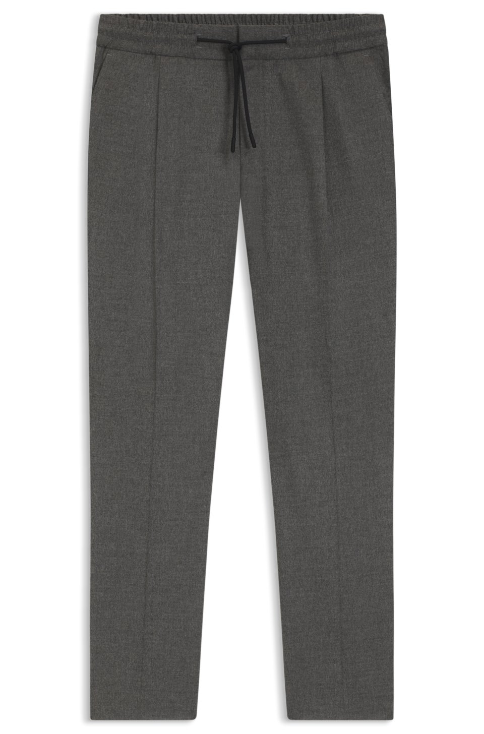 Slim-fit trousers in melange stretch flannel