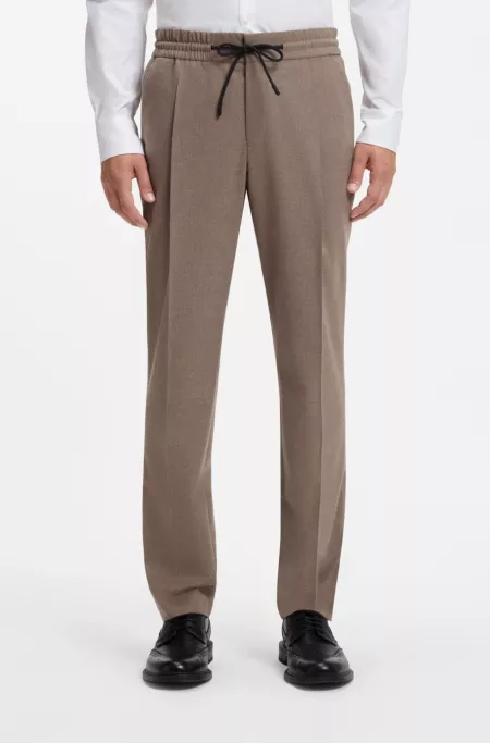 Pantalon Slim en flanelle stretch chinée
