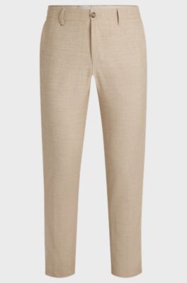 Formal trousers in stretch tweed, Light Beige