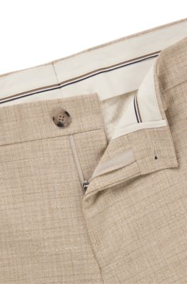 Formal trousers in stretch tweed, Light Beige