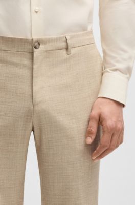 Formal trousers in stretch tweed, Light Beige