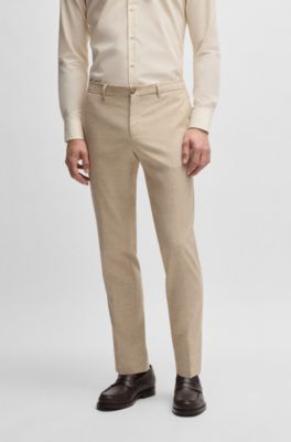 Formal trousers in stretch tweed, Light Beige