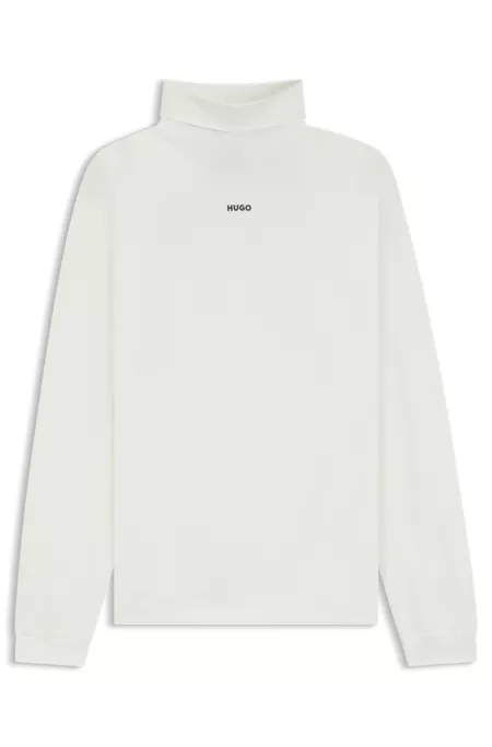 Rollneck logo T-shirt in cotton