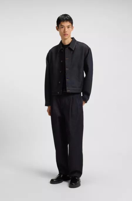 Jean Baggy en denim bleu foncé