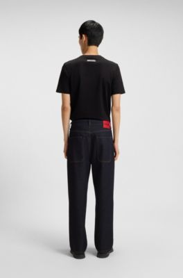 Baggy-fit jeans in dark-blue denim, Dark Blue