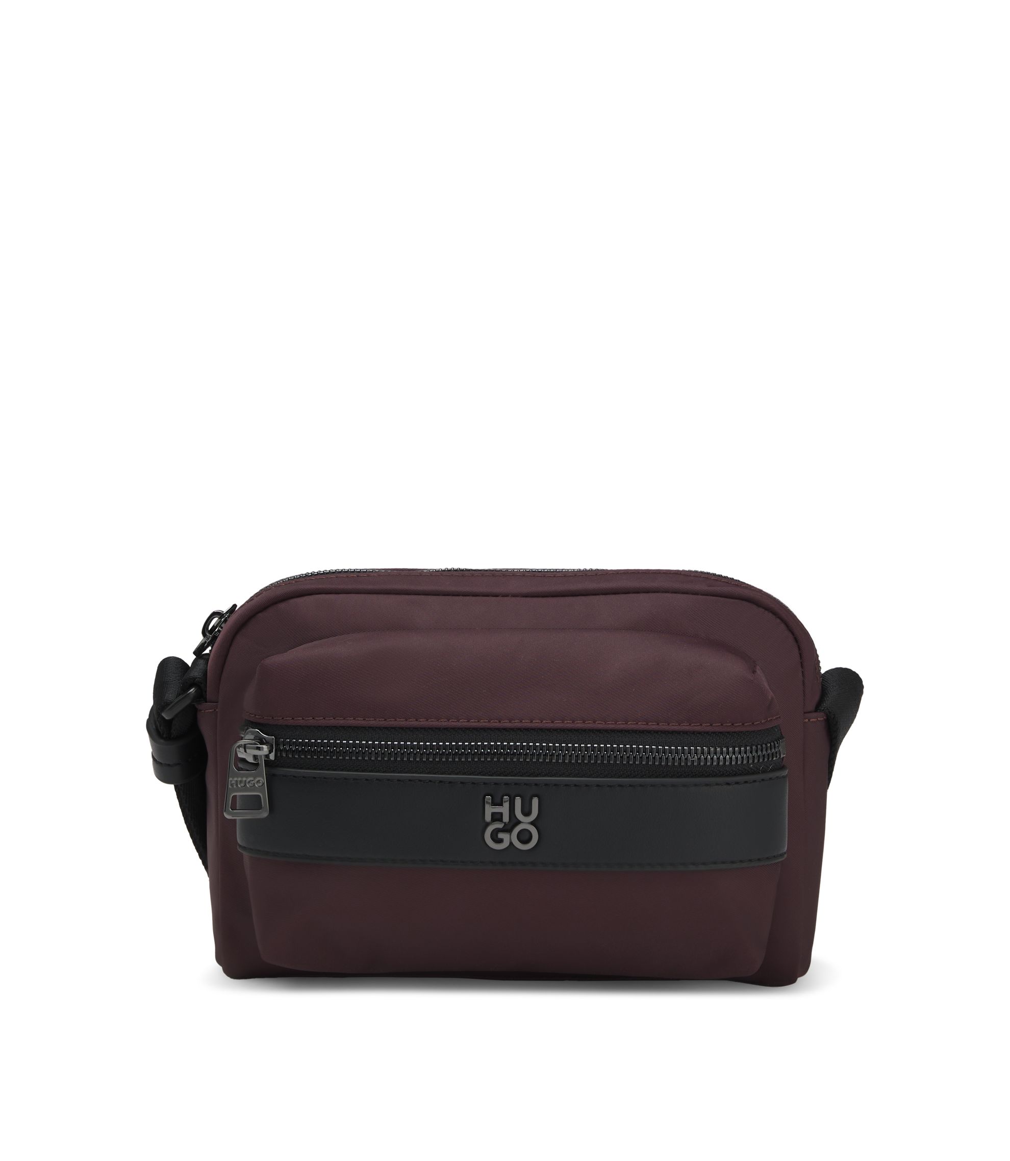 Umhängetasche aus Twill mit Stack-Logo aus Metall