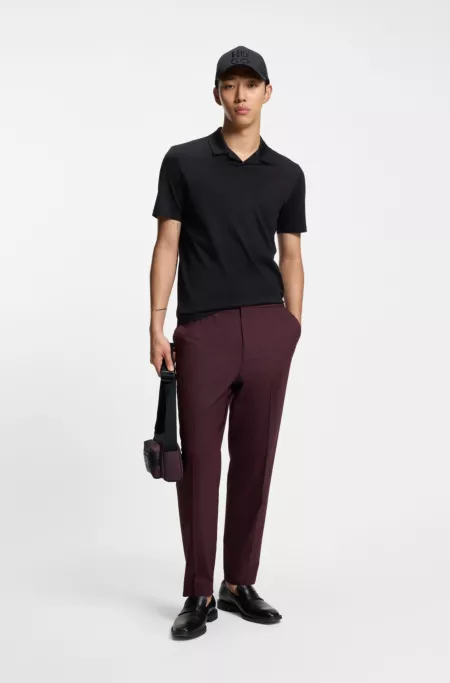 Twill crossbody bag with stacked-logo hardware