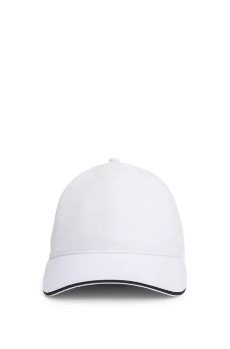 Stretch-nylon cap with gloss logo