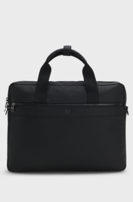 Document case with stacked logo, Black