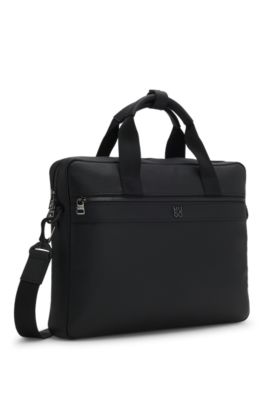 Document case with stacked logo, Black