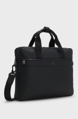 Document case with stacked logo, Black