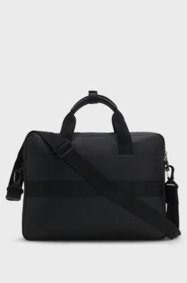 Document case with stacked logo, Black