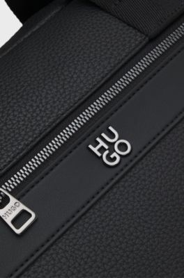 Document case with stacked logo, Black