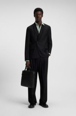 Document case with stacked logo, Black