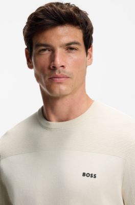Mixed-structure sweater with moisture management, Natural