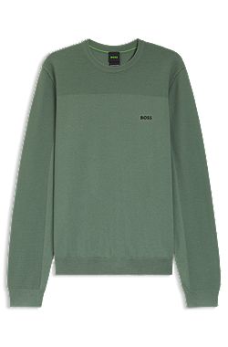 Mixed-structure sweater with moisture management