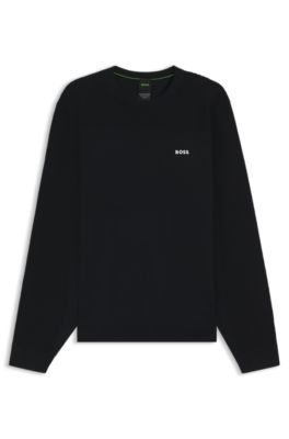 Mixed-structure sweater with moisture management, Dark Blue