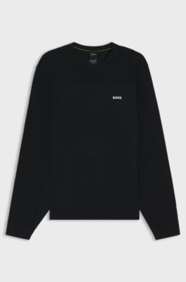 Mixed-structure sweater with moisture management, Dark Blue