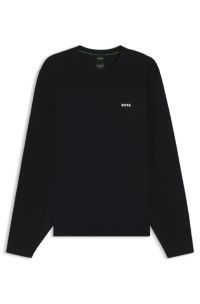 Mixed-structure sweater with moisture management, Dark Blue