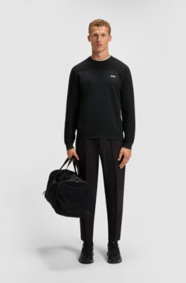 Mixed-structure sweater with moisture management, Dark Blue