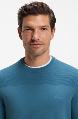 Moisture-control sweater, Blue