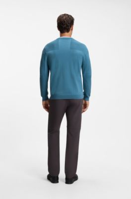 Moisture-control sweater, Blue
