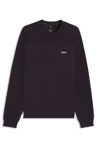 Mixed-structure sweater with moisture management, Purple