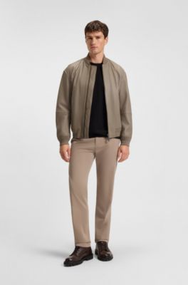 HUGO BOSSブラウンMenレザージャケット