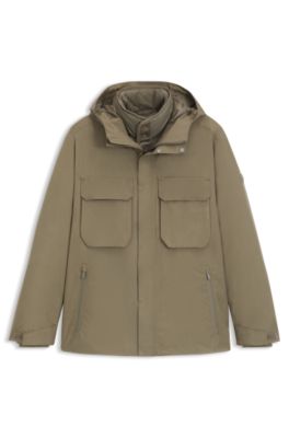 GORE-TEX&reg; waterproof jacket with removable padded inner, Light Brown