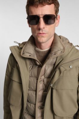 GORE-TEX&reg; waterproof jacket with removable padded inner, Light Brown