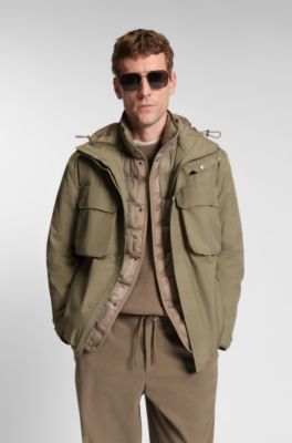 GORE-TEX&reg; waterproof jacket with removable padded inner, Light Brown