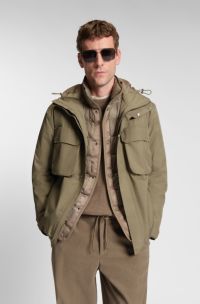 Wasserdichte GORE-TEX® Jacke mit herausnehmbarem wattiertem Layer, Hellbraun