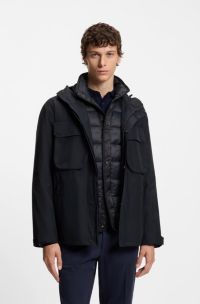 Veste imperméable en GORE-TEX® avec intérieur matelassé amovible, Bleu foncé