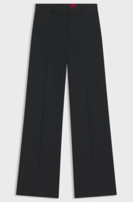 Regular-fit trousers in pinstripe fabric, Dark Grey