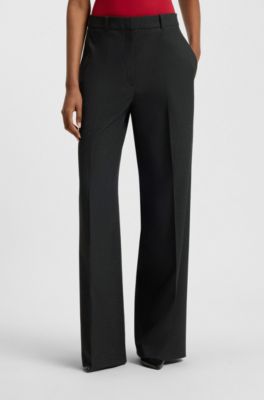 Pantalon Regular en tissu &agrave; rayures tennis, Gris sombre