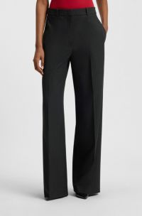 Regular-fit trousers in pinstripe fabric, Dark Grey