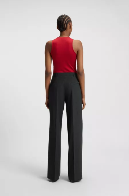Regular-fit trousers in pinstripe fabric