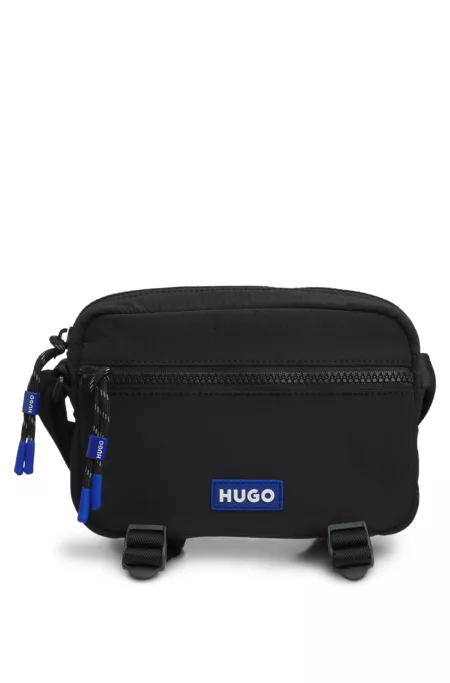 Reporter bag with rubber logo patch