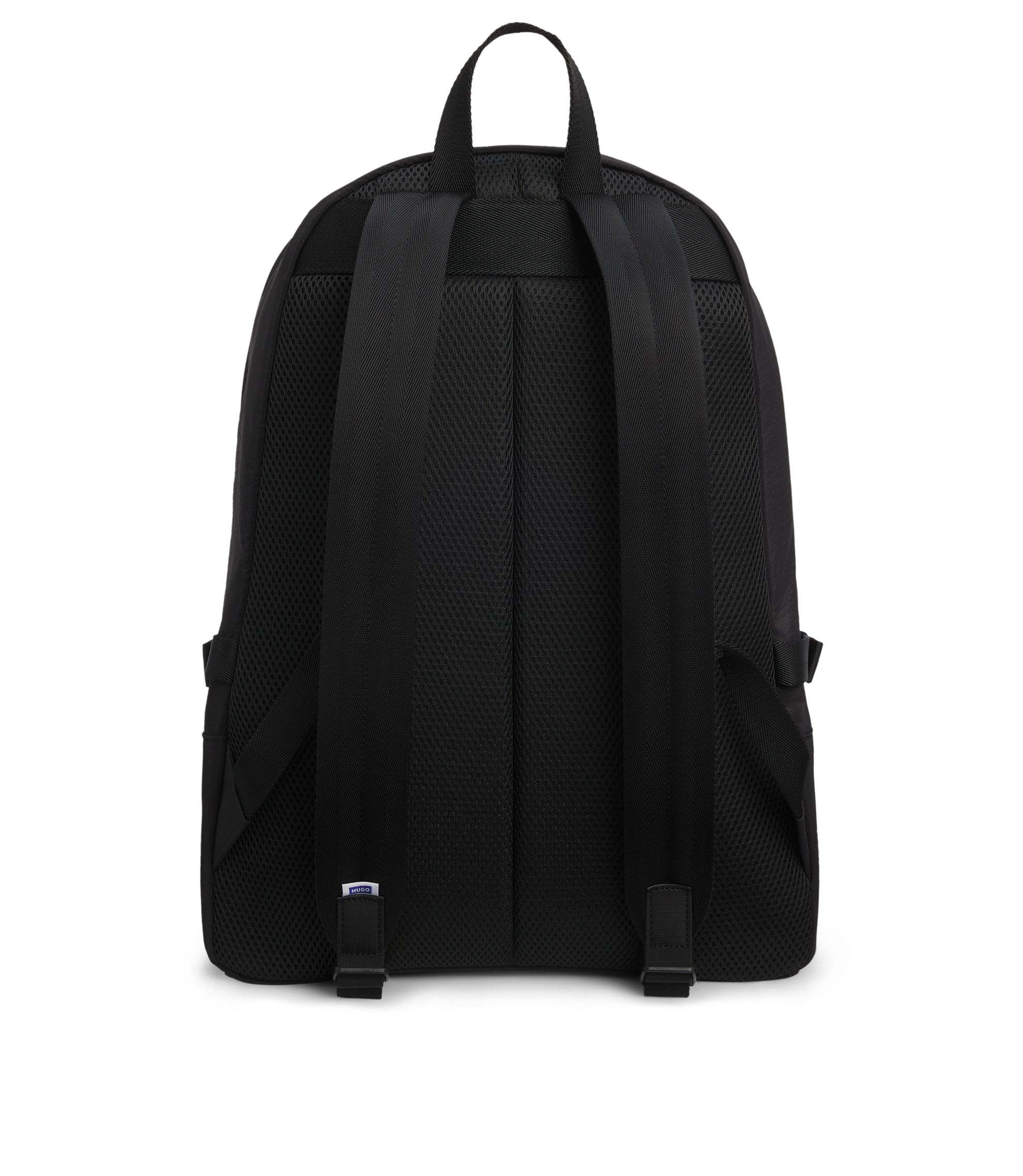 ロ*】様 HUGO BOSS バックパック HUGO - ツイル バックパック スタックロゴディテール - ブラック