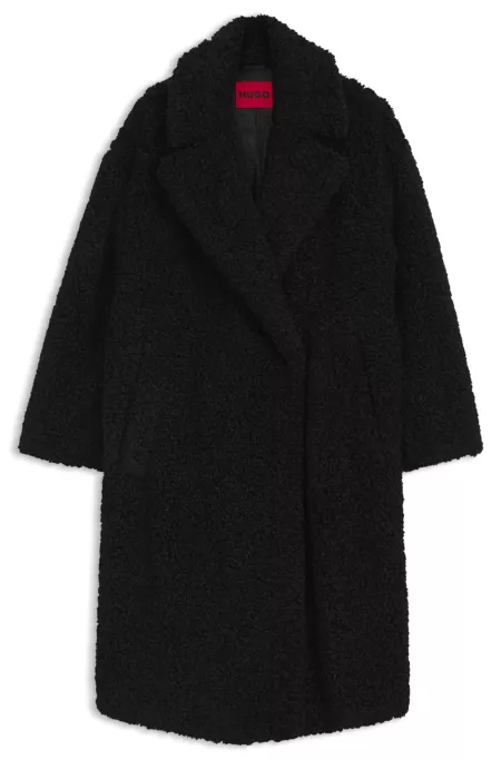Oversized-fit coat in faux fur