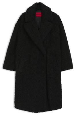 Oversized fit coat in faux fur