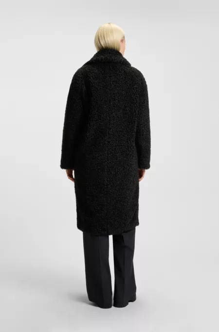Oversized-fit coat in faux fur